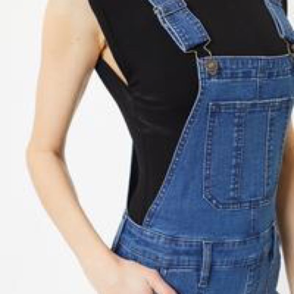 KANCAN DAPHNE DEEP BLUE SUPER SKINNY OVERALLS - Picture 3 of 11
